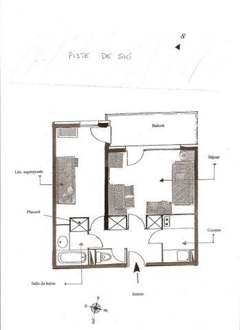 foto 16 Aluguer de frias entre particulares Mribel appartement Rdano-Alpes Sabia Planta do alojamento