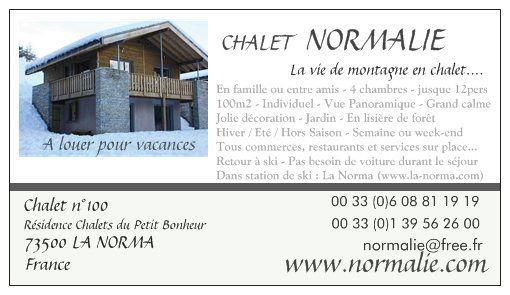 foto 7 Aluguer de férias entre particulares La Norma chalet Ródano-Alpes Sabóia Mapa