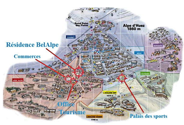 foto 9 Aluguer de frias entre particulares Alpe d'Huez appartement Rdano-Alpes Isre Mapa