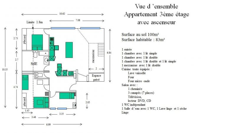 foto 11 Aluguer de frias entre particulares Les Gets appartement Rdano-Alpes Alta Sabia Planta do alojamento