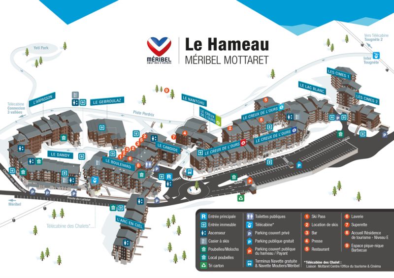 foto 1 Aluguer de férias entre particulares Méribel appartement   Mapa