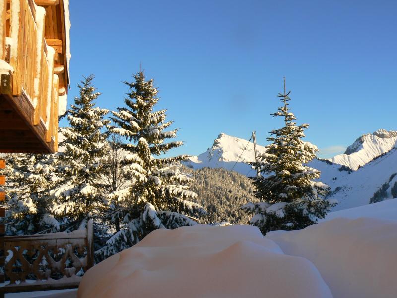 foto 10 Aluguer de férias entre particulares Praz de Lys Sommand chalet Ródano-Alpes Alta Sabóia Vista do terraço