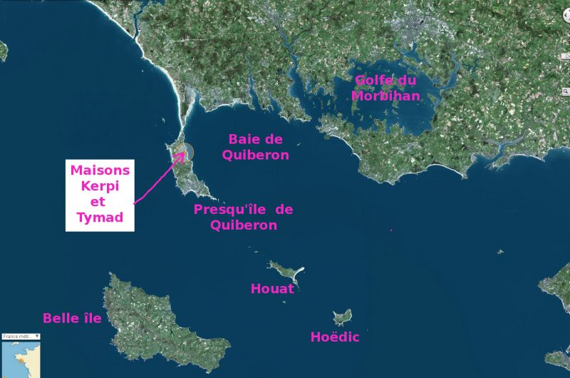 foto 16 Aluguer de frias entre particulares Saint Pierre Quiberon villa Bretanha Morbihan Mapa