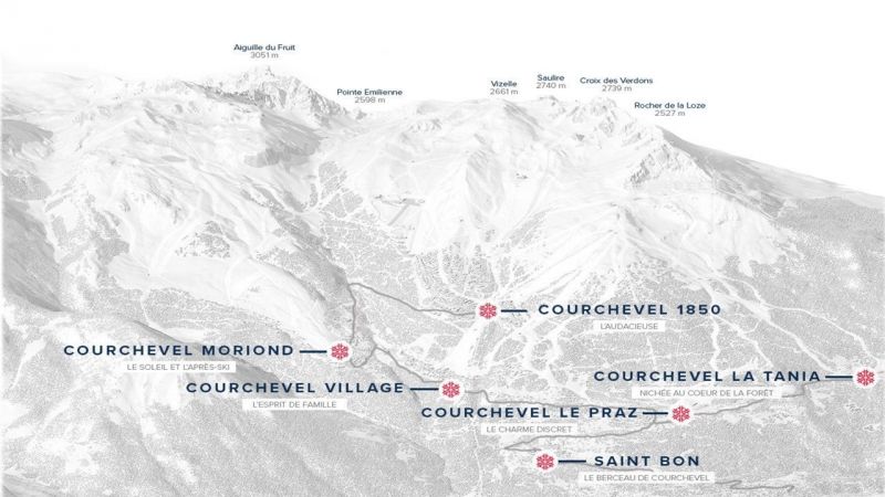 foto 20 Aluguer de férias entre particulares Courchevel appartement Ródano-Alpes Sabóia Mapa