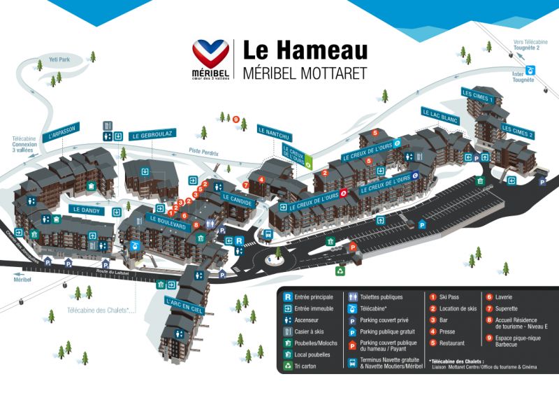 foto 20 Aluguer de férias entre particulares Méribel studio Ródano-Alpes Sabóia Mapa