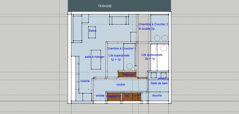 foto 3 Aluguer de férias entre particulares Tignes appartement Ródano-Alpes Sabóia Planta do alojamento