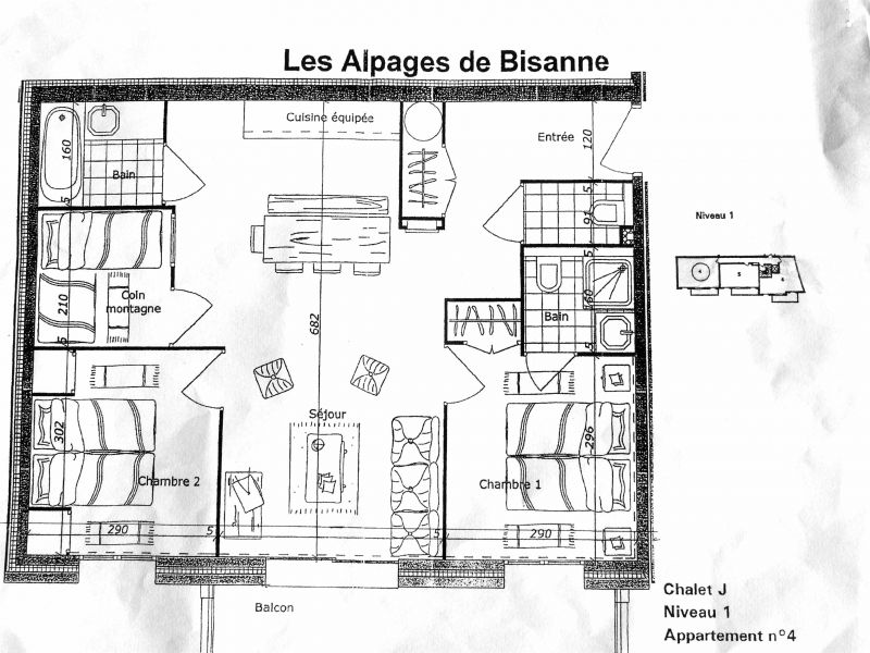 foto 13 Aluguer de frias entre particulares Les Saisies appartement Rdano-Alpes Sabia Planta do alojamento