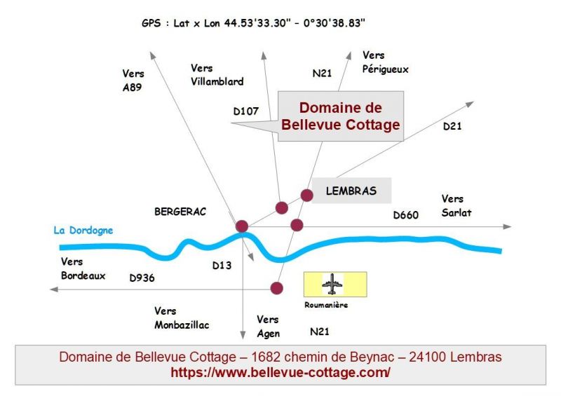 foto 15 Aluguer de frias entre particulares Bergerac gite Aquitnia Dordogne Planta do alojamento