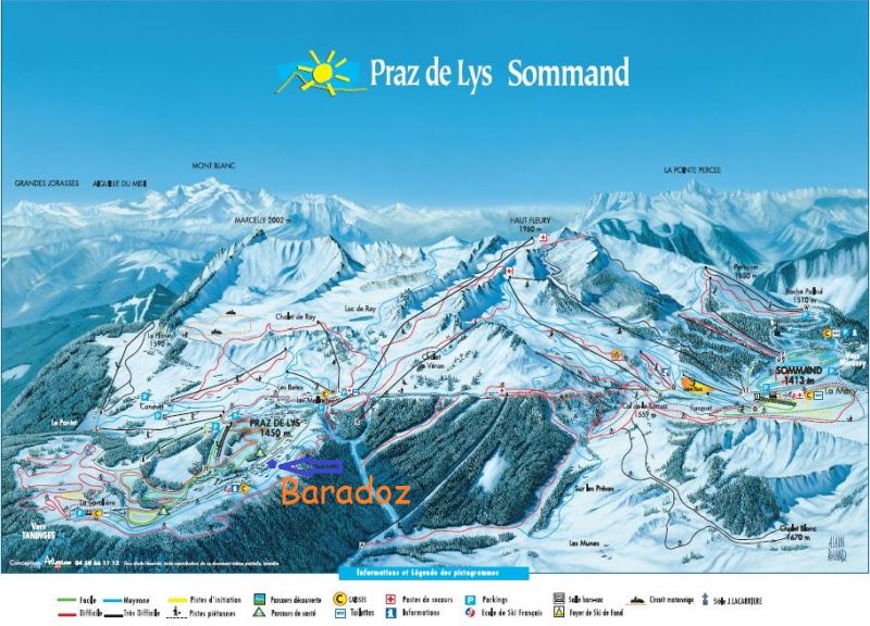 foto 17 Aluguer de férias entre particulares Praz de Lys Sommand chalet Ródano-Alpes Alta Sabóia Mapa