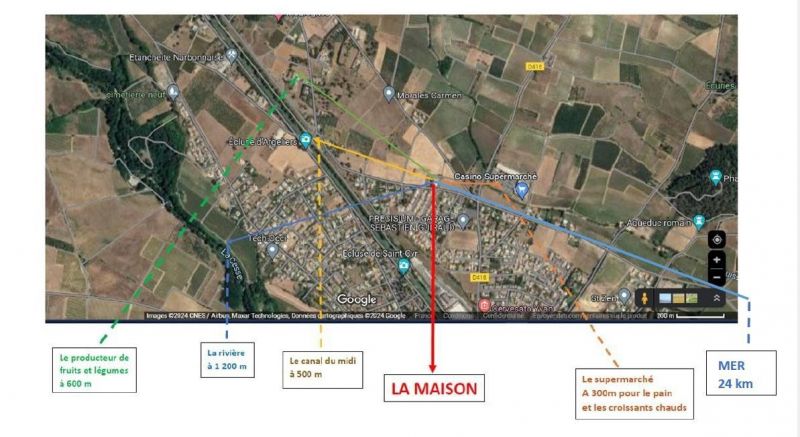 foto 11 Aluguer de férias entre particulares Narbonne maison Languedoc-Roussillon Aude Mapa