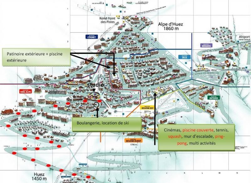 foto 6 Aluguer de frias entre particulares Alpe d'Huez studio Rdano-Alpes Isre Mapa