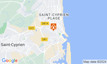 Mapa Saint Cyprien Plage Estdio 113321