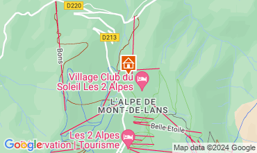 Mapa Les 2 Alpes Chalé 122828