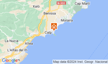 Mapa Calpe Apartamentos 103401