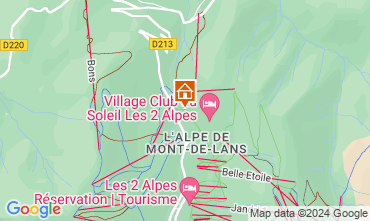 Mapa Les 2 Alpes Apartamentos 93391