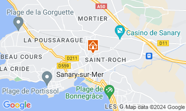 Mapa Sanary-sur-Mer Apartamentos 74545