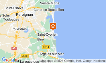 Mapa Saint Cyprien Plage Estdio 8732