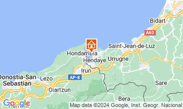 Mapa Hendaye Apartamentos 113549