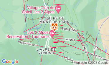 Mapa Les 2 Alpes Apartamentos 1219