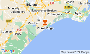 Mapa Valras-Praia Mobil Home 123484