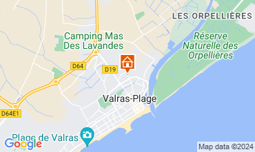 Mapa Valras-Praia Mobil Home 123484