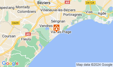 Mapa Valras-Praia Casa 119363