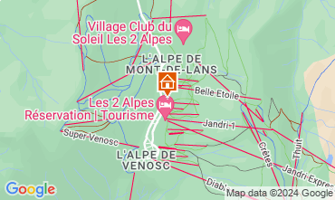 Mapa Les 2 Alpes Apartamentos 26960