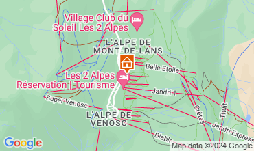 Mapa Les 2 Alpes Apartamentos 48478