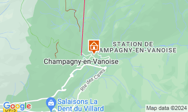 Mapa Champagny en Vanoise Apartamentos 102107