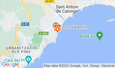 Mapa Sant Antoni de Calonge Apartamentos 98168