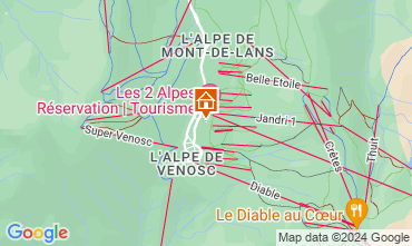 Mapa Les 2 Alpes Apartamentos 126304