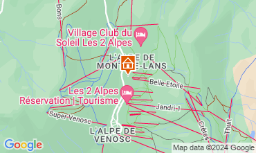 Mapa Les 2 Alpes Apartamentos 40123