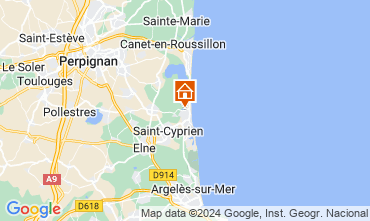 Mapa Saint Cyprien Plage Casa de turismo rural/Casa de campo 124360