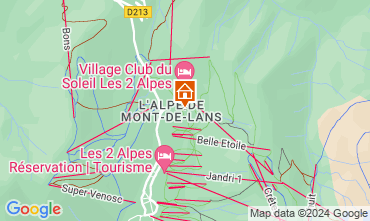 Mapa Les 2 Alpes Estdio 100739