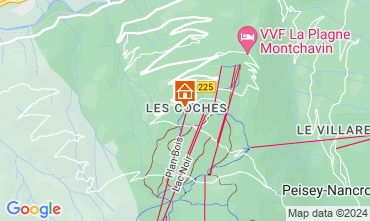 Mapa Montchavin les Coches Apartamentos 1979