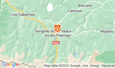 Mapa Ax Les Thermes Apartamentos 66392