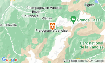 Mapa Pralognan la Vanoise Chalé 128407