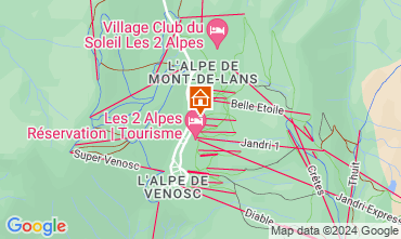 Mapa Les 2 Alpes Apartamentos 101179