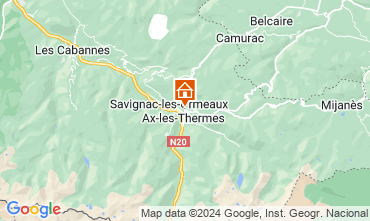 Mapa Ax Les Thermes Casa 65423