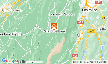 Mapa Villard de Lans - Correnon en Vercors Apartamentos 3704