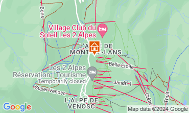 Mapa Les 2 Alpes Estdio 128812