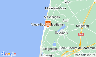 Mapa Vieux Boucau Casa 93335