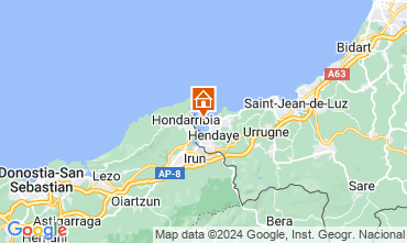 Mapa Hendaye Apartamentos 112304