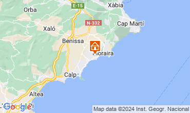 Mapa Moraira Bungalow 124782