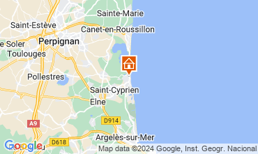 Mapa Saint Cyprien Plage Estdio 55227