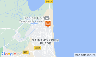 Mapa Saint Cyprien Plage Estdio 55227