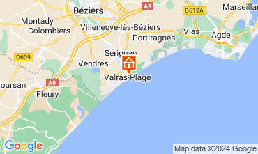 Mapa Valras-Praia Apartamentos 127546