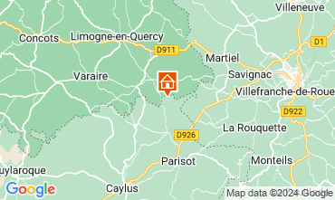 Mapa Saint-Cirq-Lapopie Casa 51135