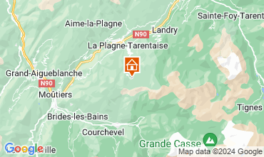 Mapa La Plagne Apartamentos 92189