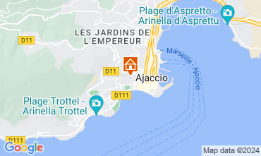 Mapa Ajaccio Apartamentos 125962